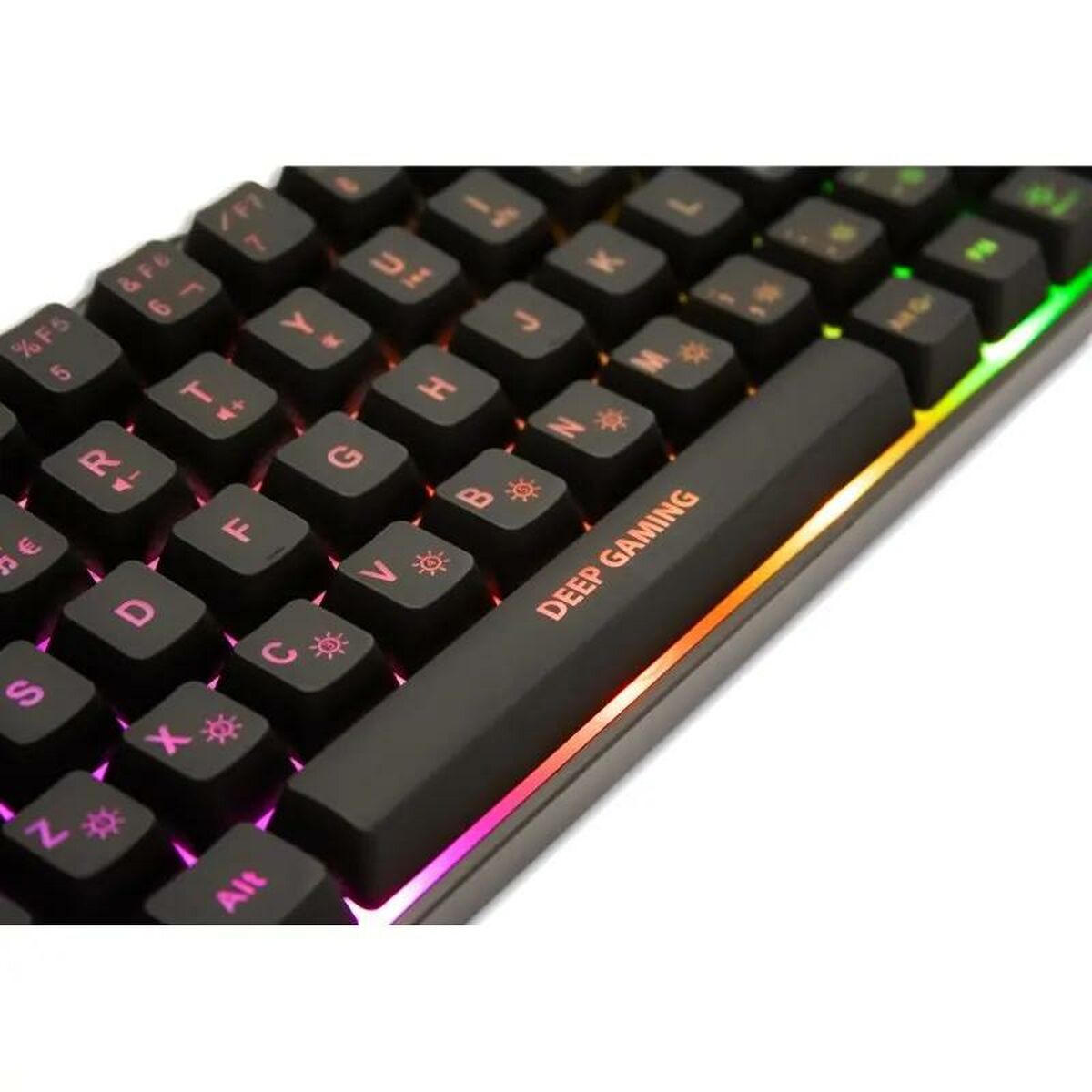 Teclado CoolBox DG-TEC65-RGB Preto Qwerty espanhol